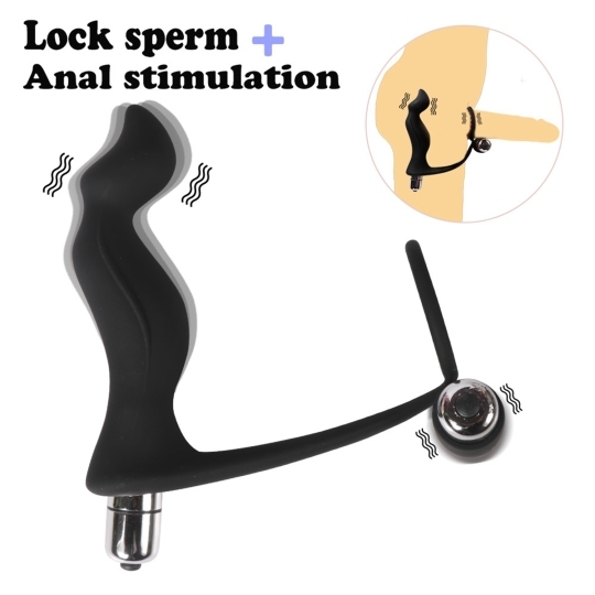 Ass-Gasm Waterproof Anal Stimulation Vibrator With CockRing