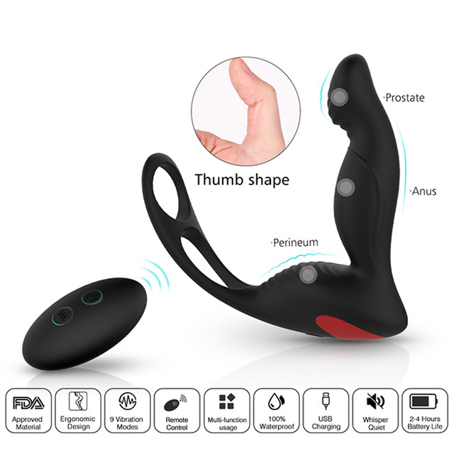 USB Rechargeable Male Prostate Massage With Double Ring USB Rechargeable Male Prostate Massage With Double Ring