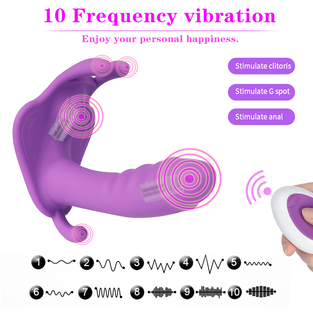 Butterfly Vibrating Panties Wearable Dildo Vibrator G Spot Clitoris Stimulator Erotic Toy Adult Toy for Women Orgasm Masturbator (34)