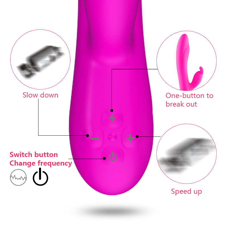 Rabbit Vibrator G spot Clitoris Stimulator Dildo Vibrator Vagina Massager Soft Vibrators for Women 16 Speeds Sex Toys for Adults (6)