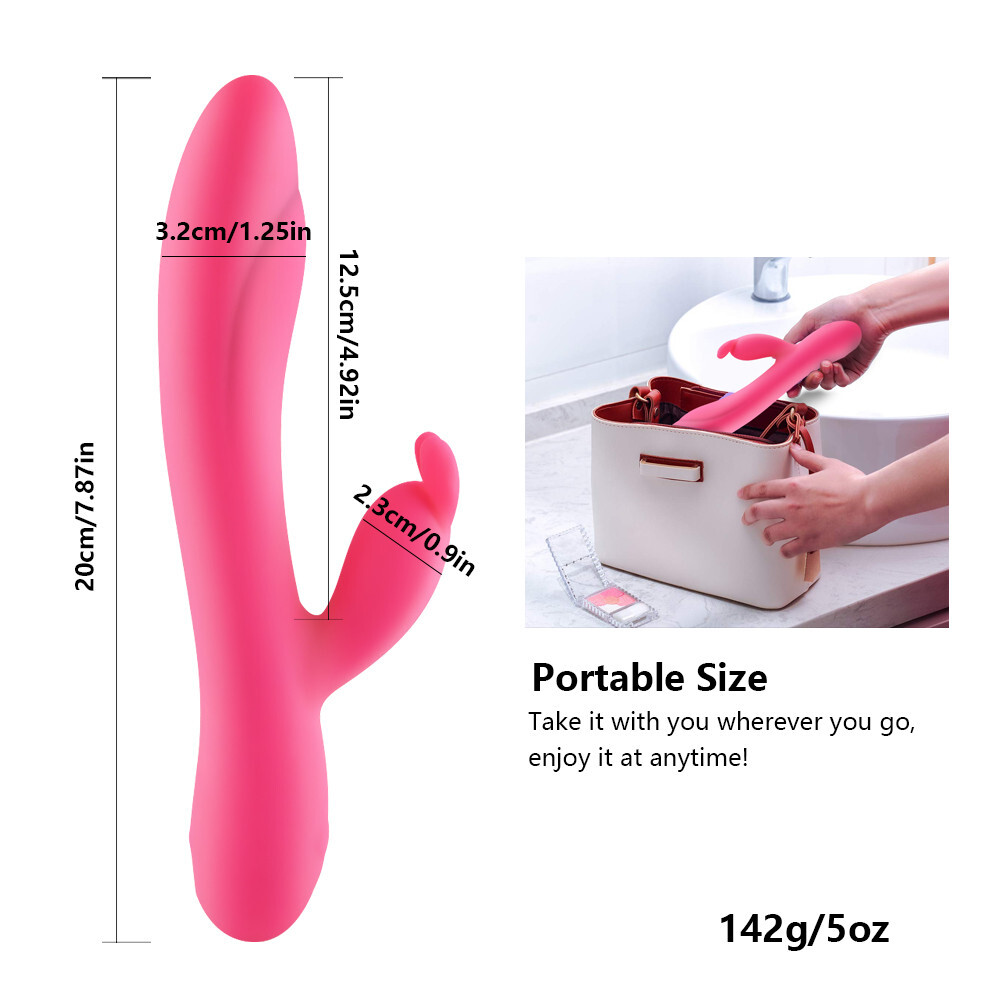 Rabbit Vibrator G spot Clitoris Stimulator Dildo Vibrator Vagina Massager Soft Vibrators for Women 16 Speeds Sex Toys for Adults (2)