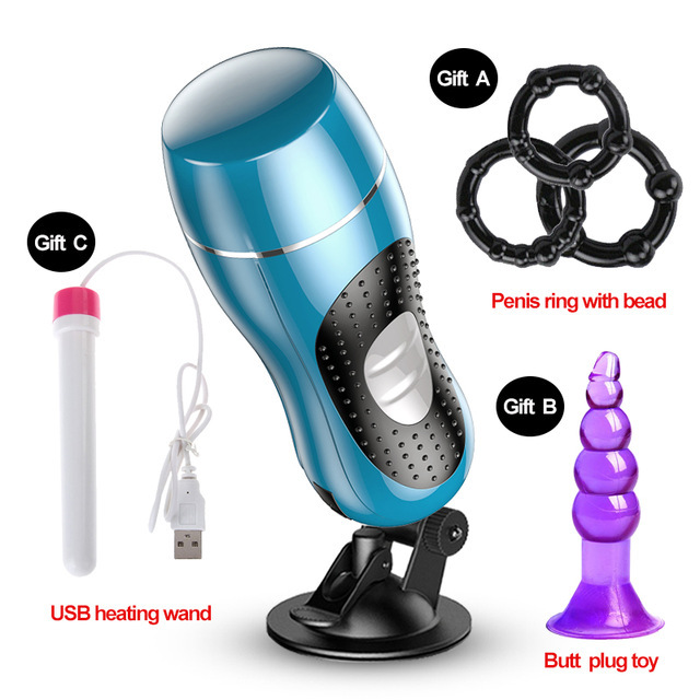Vibrating Suck Machine Pocket Pussy Male Masturbation Cup