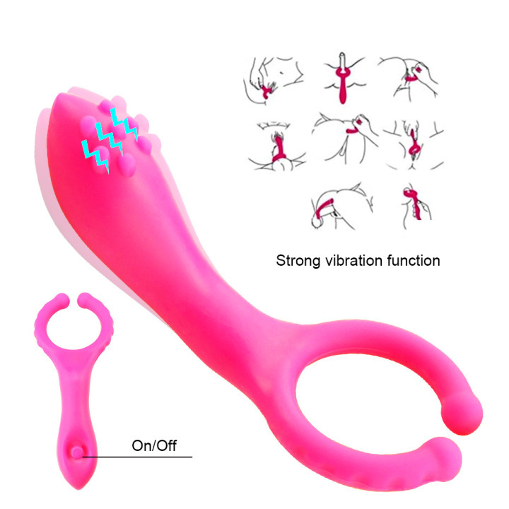 vibrating cock ring with anal Cock Ring Attached Anal Vibrator main image 1