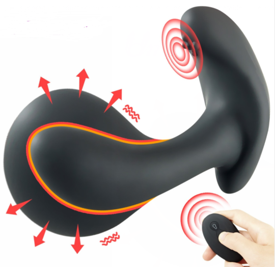 Blush Inflatable Huge Remote Control Prostate Massager