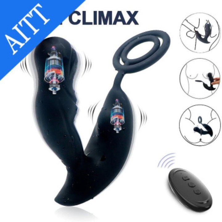 10 Frequency Vibrating Anal Plug With Cock Rings 10 Frequency Vibrating Anal Plug With Cock Rings
