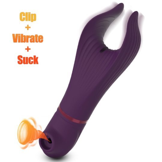 2 IN 1 Powerful Silicone Sucking Vibrators