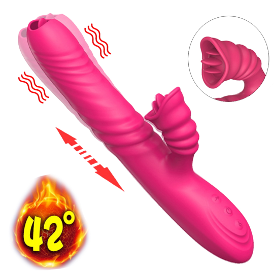 Telescopic Heating Pussy Licking Vibration