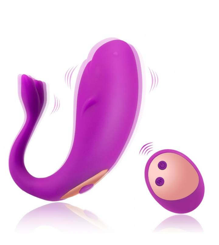 Wireless Remote Control Waterproof Small Whale Wearable Vibrator