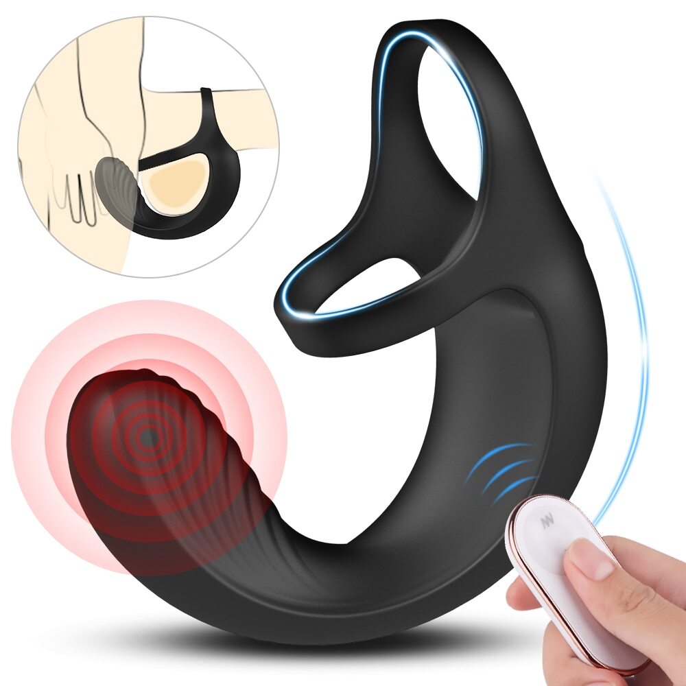 BOMBOMDA 9 Modes Penis Vibrator With Testicle Massager