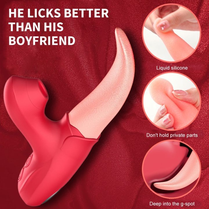 Rose Tongue Licking Clit Sucking Vibrator