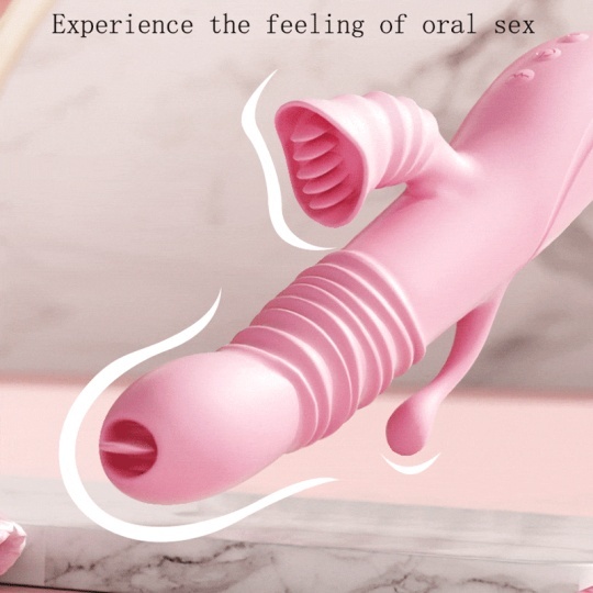 PAPAYUE Tongue Licking Retractable Vibrator