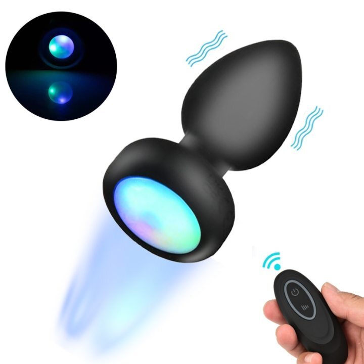 anal plug lights Angel - Vibrating Butt Plug - Light Up Butt Plug
