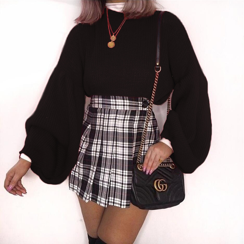 Womens Knitted Oversized Sweater Jumper Dress Ladies Winter