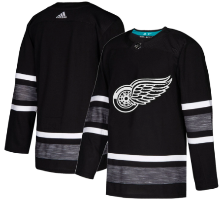 Black and red red wings jersey discount