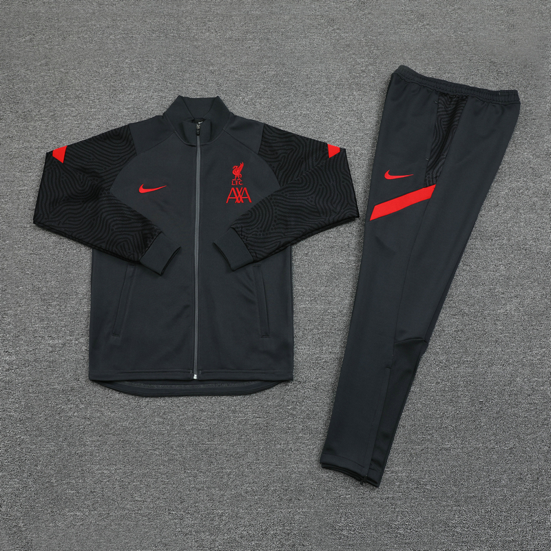 Liverpool Dark Grey Dri-Fit Strike Track Training Kit(Jacket+Pants)