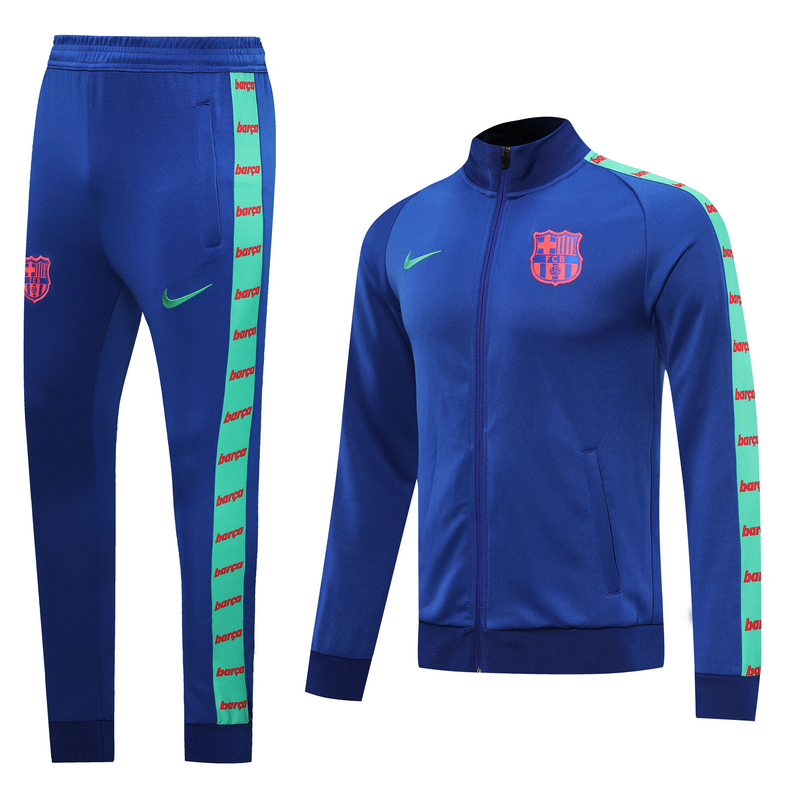 Barcelona Blue High Neck Collar Training Kit(Jacket+Pants)