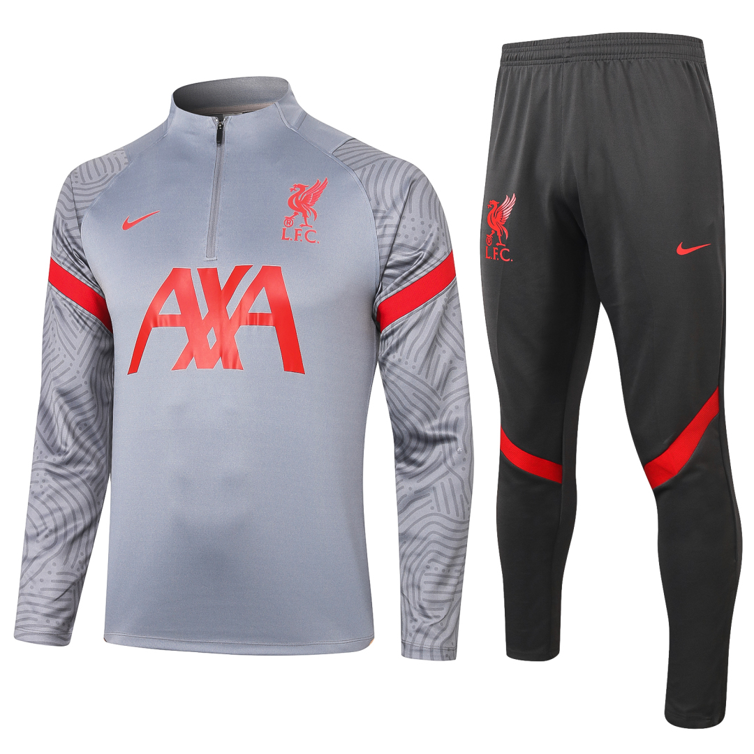 Liverpool Gray Dri-Fit Strike Track Training Kit(Jacket+Pants)
