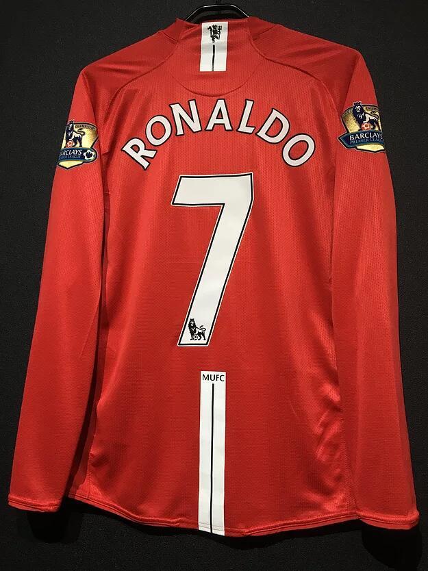 2007/08】 / Manchester United / Home / No.7 RONALDO Long Sleeve+