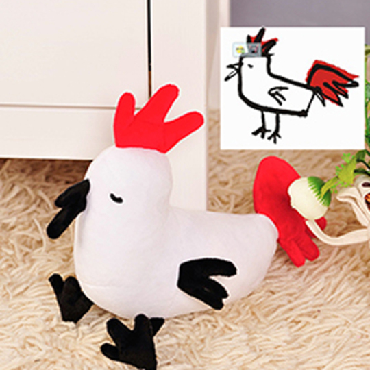 custom plush from drawing