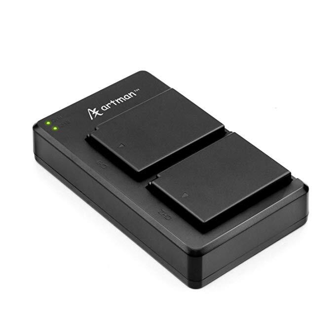 Artman LP-E10 Camera Battery Charger Set (2-Pack, 1600mAh, 3 Charging
