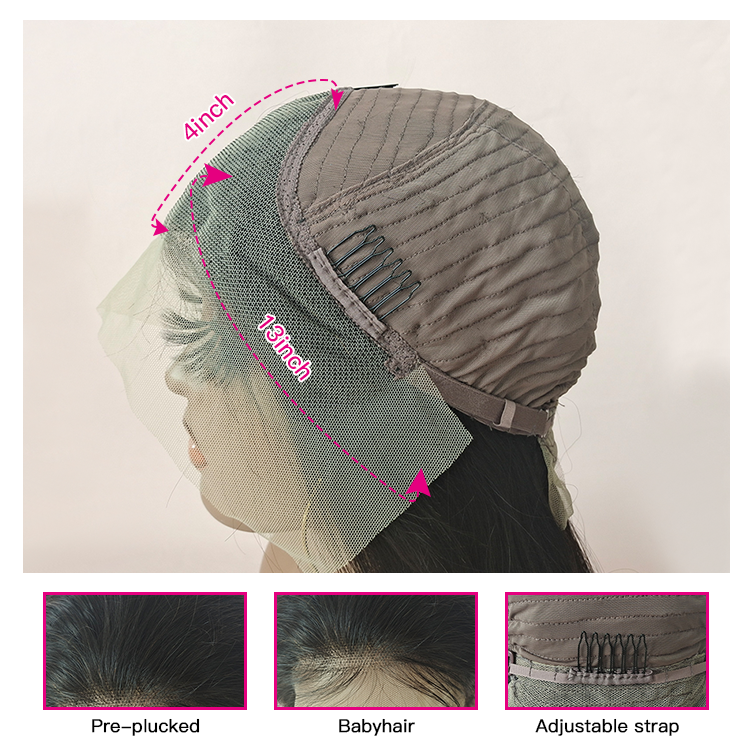  VIYA deep wave 13x4 lace short bob wigs with baby hair 100% hair wig for women  VIYA Deep Wave Wig Natural Hairline 13x4 Lace Front Wigs With Human Hair viya ahir front wig,lace front wig,Hair wig for women,best deep wave wig
