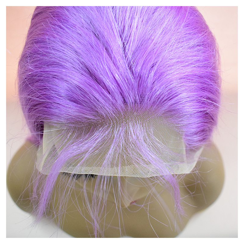 Influencer style Light Purple Wig for Sale Straight Frontal Lace Wig Summer Color Hair Wig For Women VIYA Light Purple Color Straight Frontal Lace Wig Summer Color For Women With Human Hair VIYA 100% humna hair,hair wig for women,blonde color wig,Color hair wig,Light purple wig