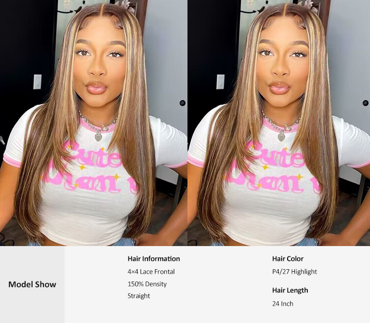 VIYA 4*4 Highlight Straight Transparent Lace Frontal Wig Oline for Sale Human Hair for Black Women VIYA Straight Highlight 4*4  Lace Frontal Wig 18''-30'' Hair Extensions Human Hair For Women VIYA highlight wig,VIYA 100% human hair,human hair for women,Best highlight body wave wig,cheap wigs