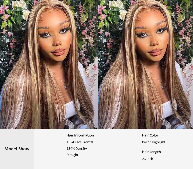 VIYA Highlight 13*4 Lace Frontal Wig Hot Selling Oline for Sale Straight 100% Human Hair For Women Hair Extensions VIYA Straight Highlight 13*4 Lace Wig Human Hair For Women Hair Extensions highlights for black hair,VIYA highlight frontal wig,human hair for black women
