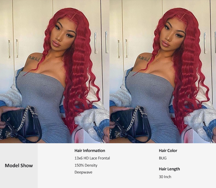 VIYA BUG Deep wave Invisible HD Lace 13*6 Wig With 100% Human Hair Natural Lace Wig In Stock VIYA BUG Deep wave HD Lace 13*6 Wig With Human Hair,Best HD Lace Wig,Pre-pluched And Best Natural Lace Wig In Stock hd lace wig with human hair,best hd lace wig,VIYAHAIR hd lace wig,13*6 hd lace wig,BUG wigs,cheap wigs