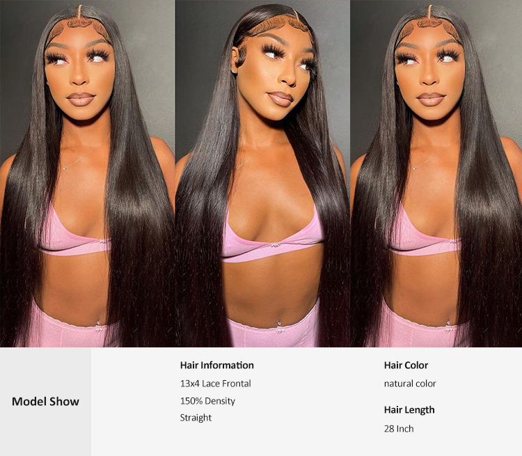 VIYA High-End Straight 13x4 Lace Frontal Wig Long Inch Natural Lace With 100% Human Hair For American Women  VIYA Human Hair  Straight 13x4 Lace Frontal Wig  For American Women viya hair front wig,lace front wig,Best straight front wig,hair wig for women