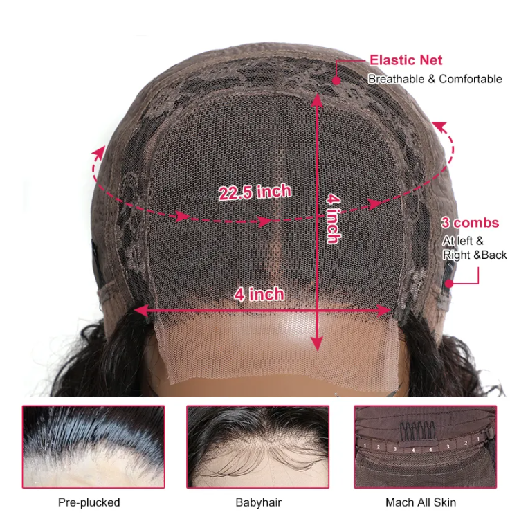 VIYA 4*4 Highlight Deep wave Transparent Lace Frontal Wig Hot Sale 100% Human Hair for Black Women VIYA Deep wave Highlight 4*4  Lace Frontal Wig 18''-30'' Hair Extensions Human Hair For Women VIYA highlight wig,VIYA 100% human hair,human hair for women,Best highlight body wave wig,cheap wigs