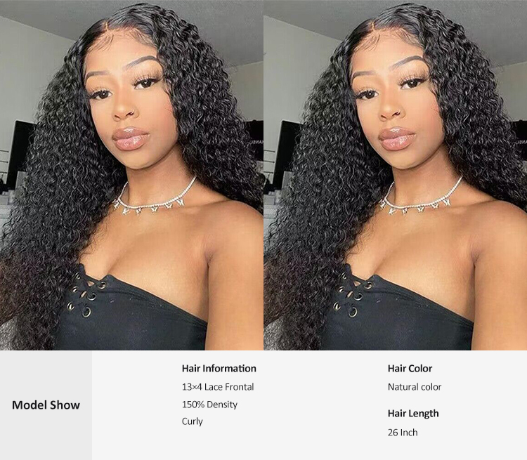 Tiktok Upgrade Curly 13x4 Lace Front Wig for Black Women Pre-Plucked With Baby Hair VIYA 13x4 Lace Front Brazilian  Curly Human Hair Wigs for Black Women  With Baby Hair VIYA Kinky Curly hair wigs,Kinky Curly lace front wig,lace front wig,hair wig for women