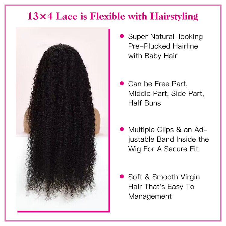 VIYA Curly 13x4 Lace Frontal Wig Hot Sale Brazilian Hair Wigs for Black Women Free Shipping VIYA 13x4 Lace Front Brazilian  Curly Human Hair Wigs for Black Women  With Baby Hair VIYA Kinky Curly hair wigs,Kinky Curly lace front wig,lace front wig,hair wig for women