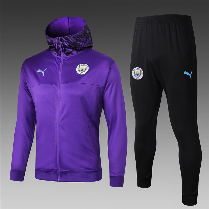 2019 2020 Manchester city purple Hooded tracksuit jacket