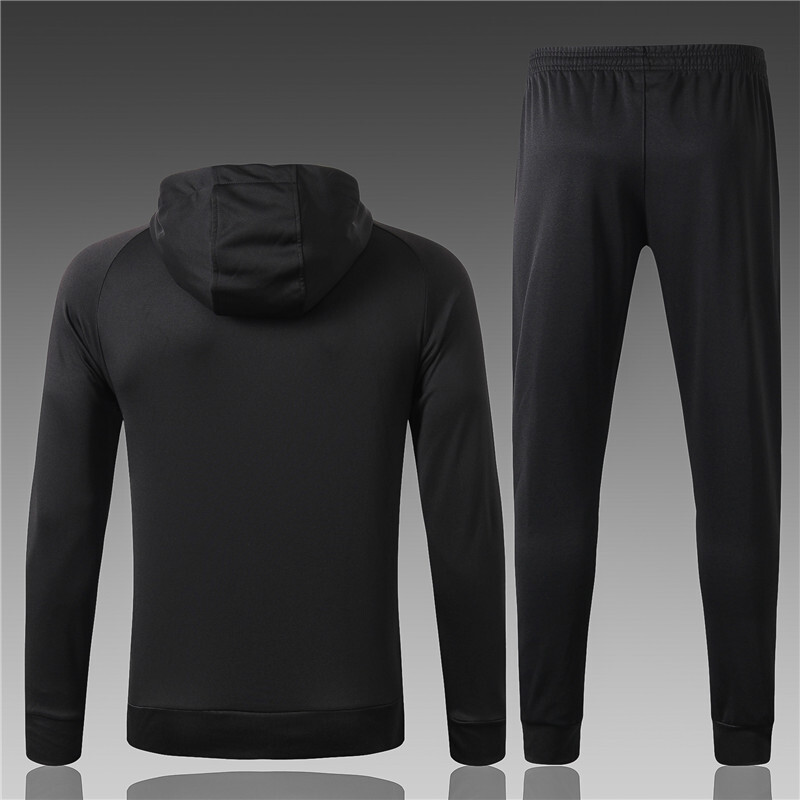 black hooded tracksuit