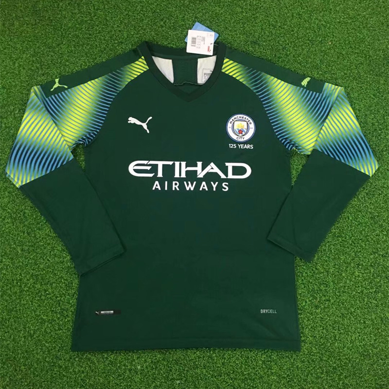 Manchester city goalkeeper green Long sleeve soccer ...