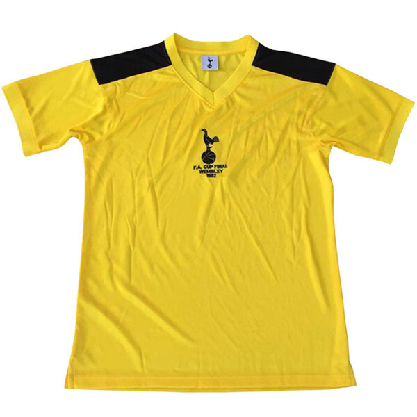 1982 Tottenham Hotspur Yellow Away Retro Soccer Jersey
