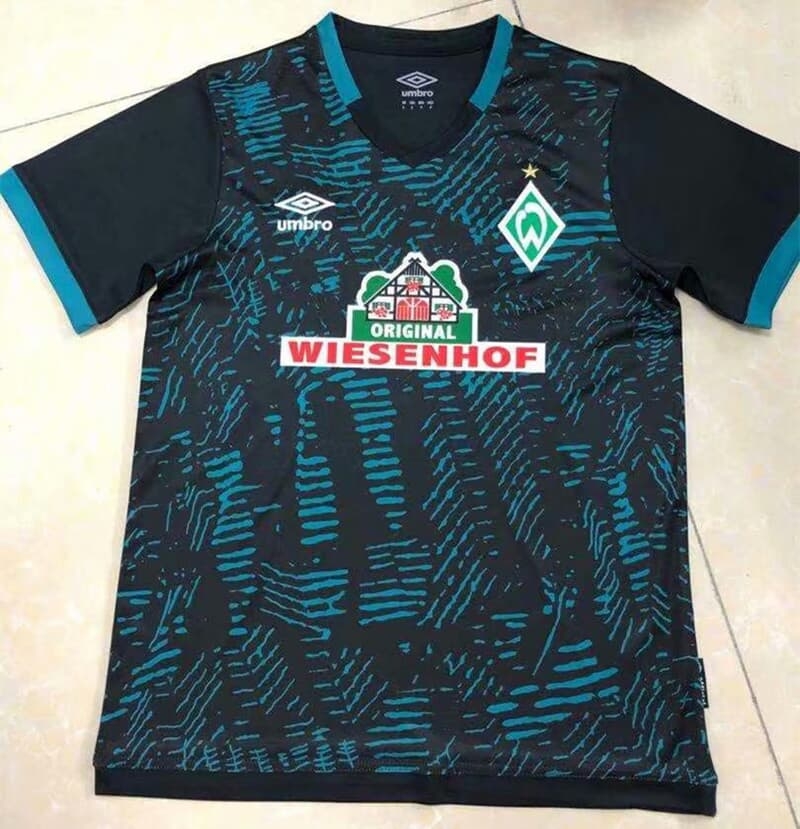UMBRO 2019-2020 Werder Bremen Training Football Soccer T-Shirt Jersey Black