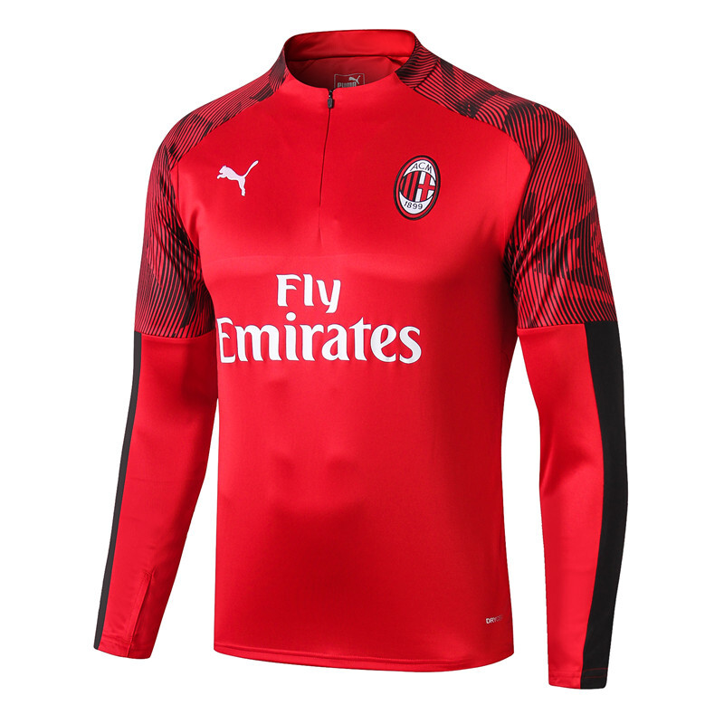 2019-2020 AC Milan red Adults Half Zip Training Tracksuit