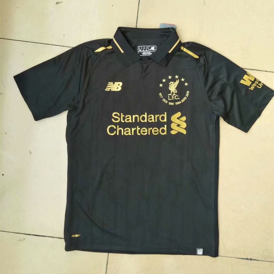 liverpool 6 times shirt black