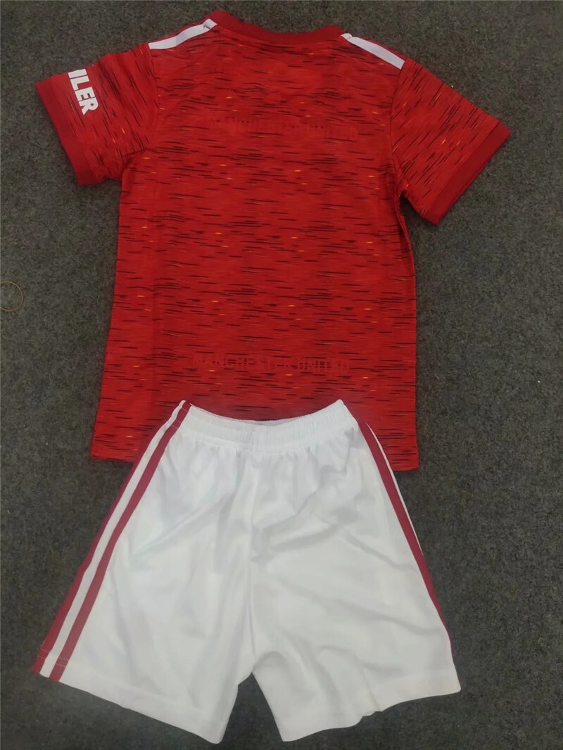 Manchester united Home kids kit Soccer Jersey 2020-2021 Football Shirt