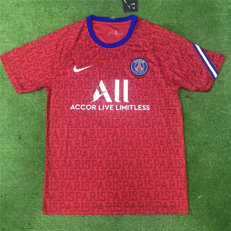 Paris Saint Germain Red Training Soccer Jersey 2020 Psg Football Shirt