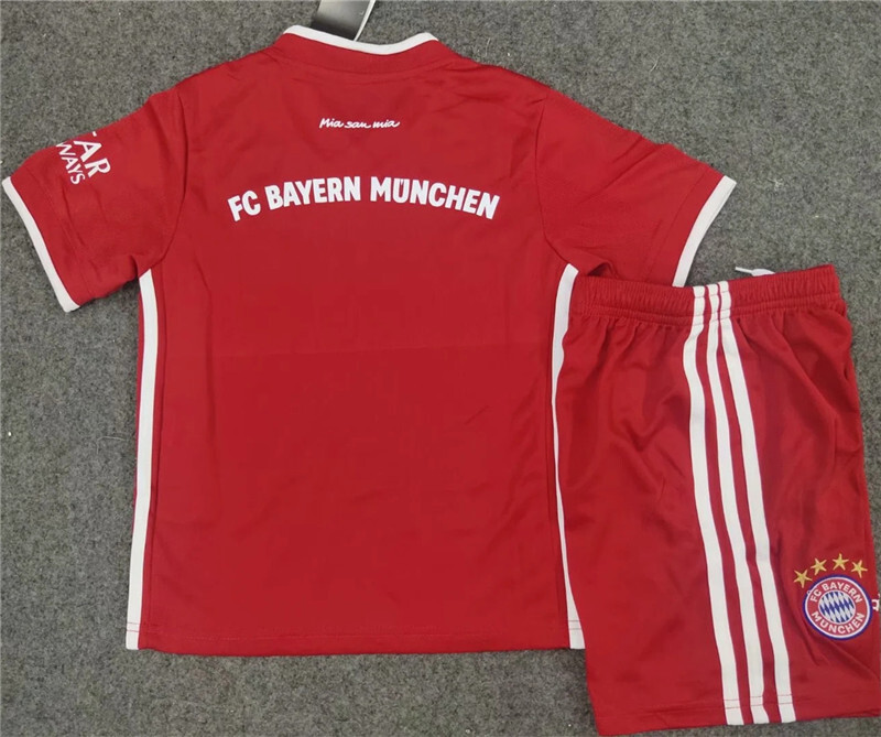 Bayern Munich Home Kids Kit Soccer Jersey 2020 2021 Football Shirt