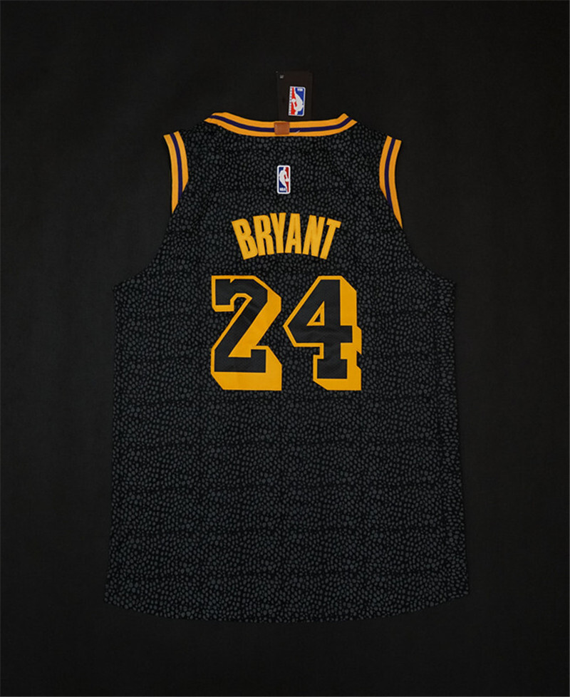 Los Angeles Lakers City Version Bryant 24 Black Shirt