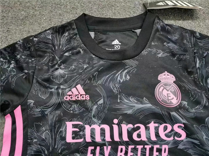 Real Madrid Black kids kit soccer Jersey 2020-2021 Football Shirt