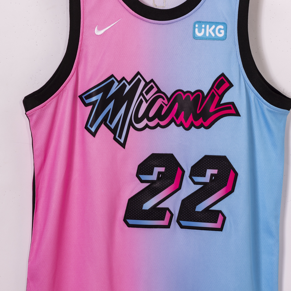Nba Miami Heat Butler 22 Pink Blue Shirt