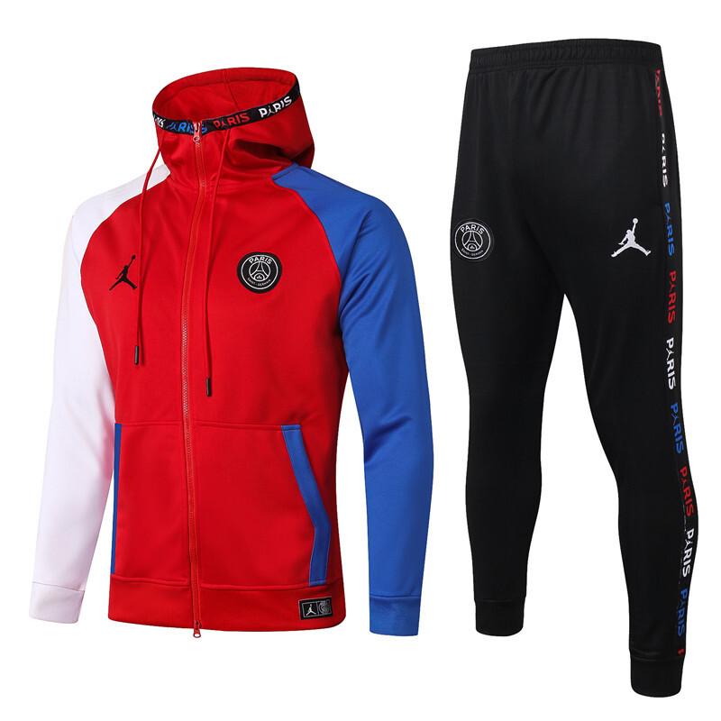 Psg jordan 1920 red tracksuit. PSG Jordan 2020/21 red Hooded tracksuit jacket