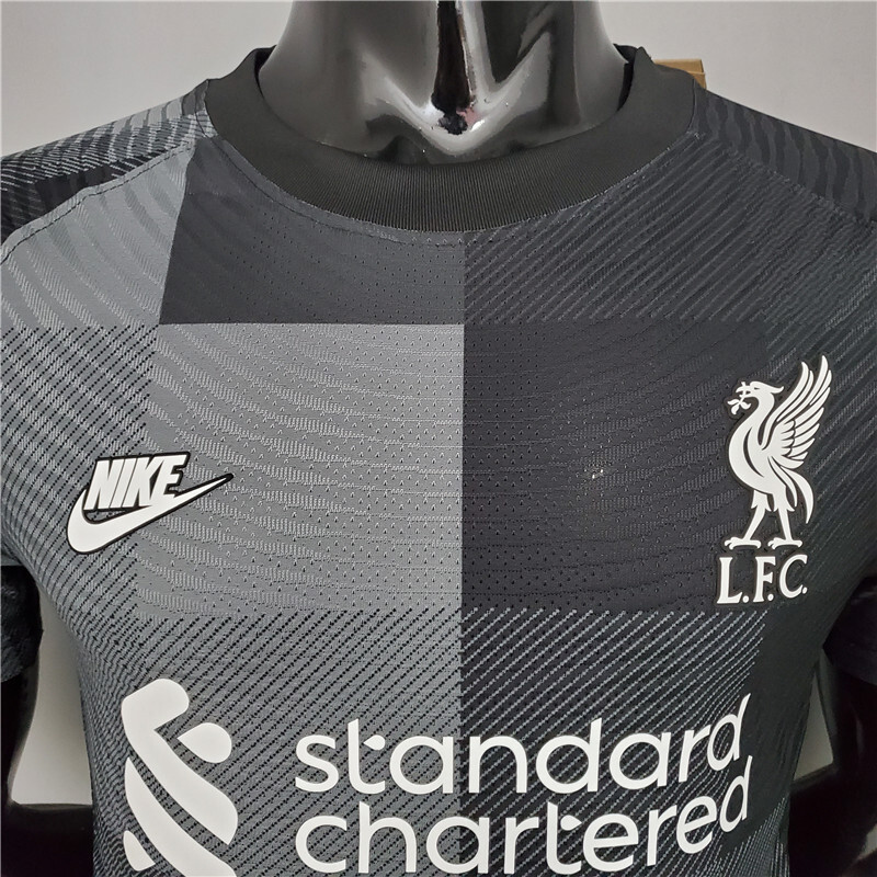 2021/22 Liverpool goalkeeper black Player version Soccer Jersey