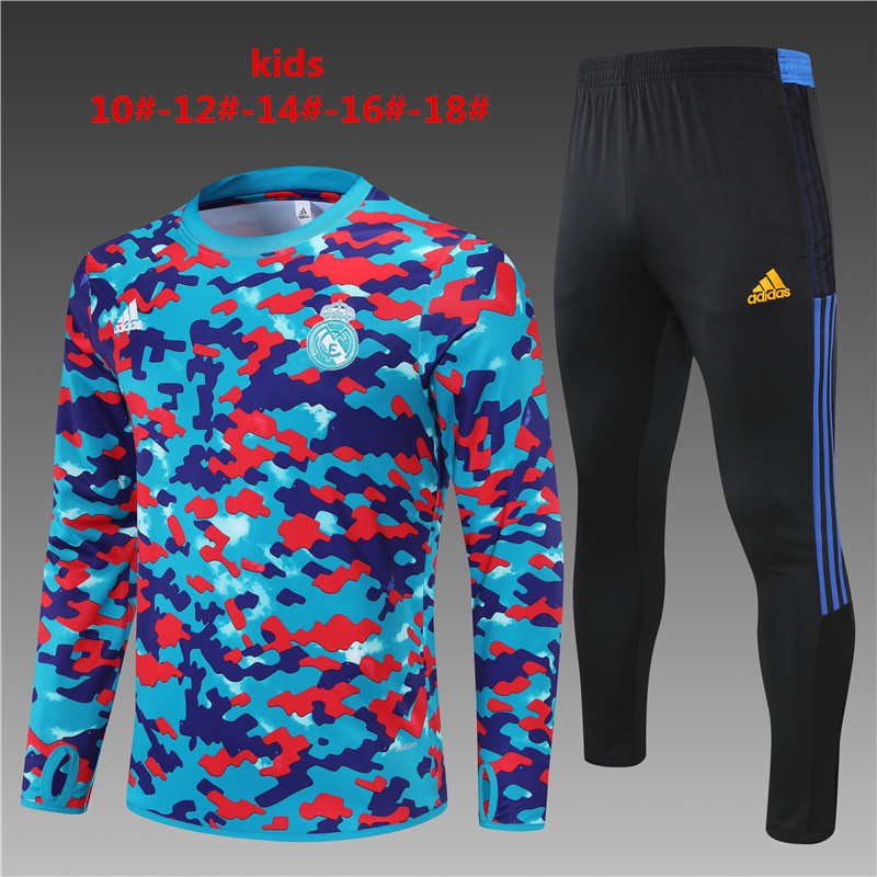 kids 2021/22 Real Madrid camouflage Half Zip Training
