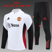 KIDS - 2025/26 Manchester united white Training Tracksuit